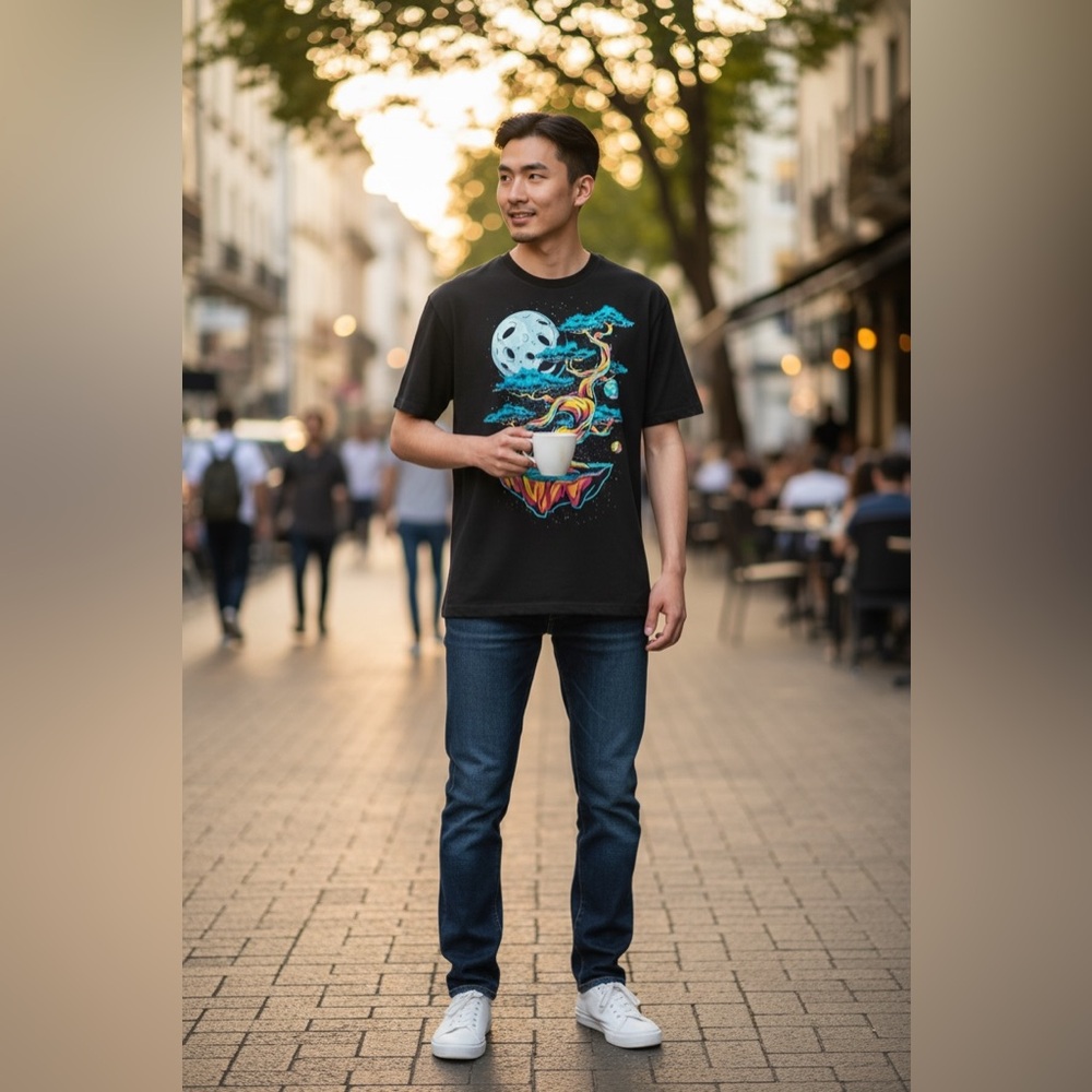 Into the AM Cosmic Tree Black T-Shirt